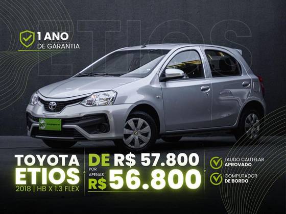 TOYOTA ETIOS 1.3 X 16V FLEX 4P AUTOMÁTICO